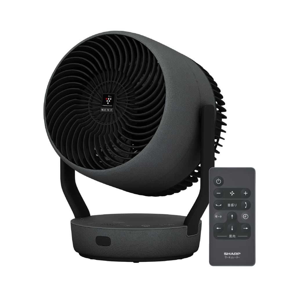 プラズマクラスターサーキュレーター:PK-18S03:アッシュブラック:斜め