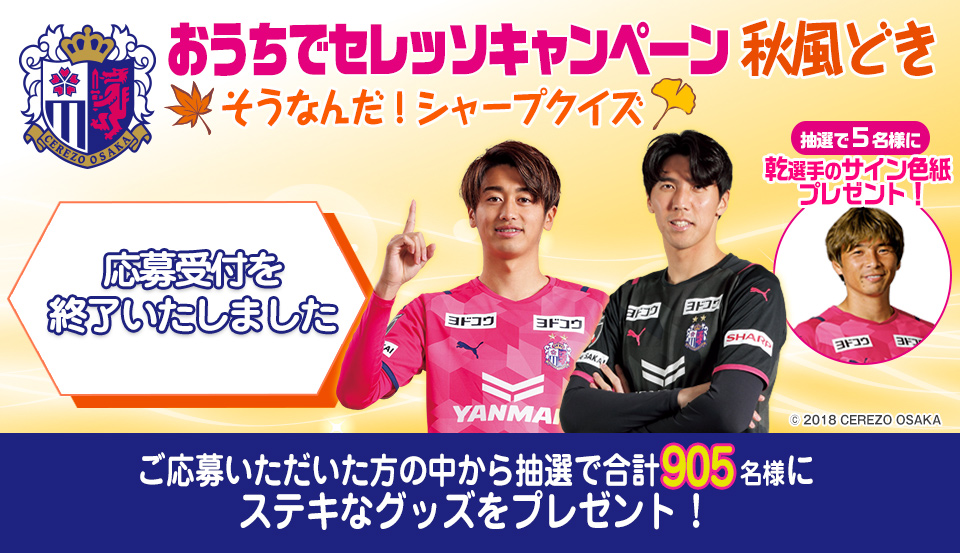 3つのコースのクイズに答えて応募していただくと、抽選で合計905名様にステキなセレッソグッズをプレゼント!