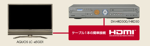 録画したデジタルハイビジョン番組をそのまま出力、「HDMI出力