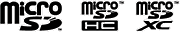 microSD microSDHC microSDXC
