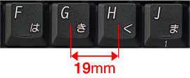 19mmピッチキーボード
