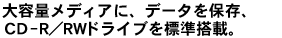 eʃfBAɁAf[^ۑACD-R/RWhCuWځB