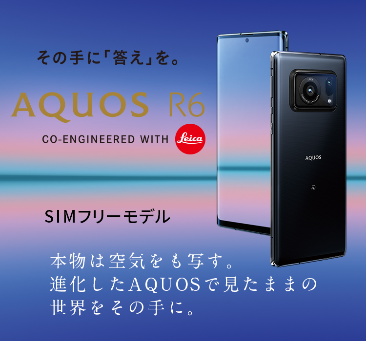 【新品未使用】SHARP AQUOS R6ブラック(B) SIMフリー国内版