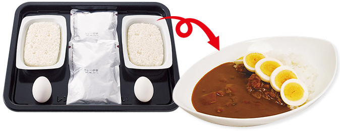 レトルト食品やゆで卵を同時調理