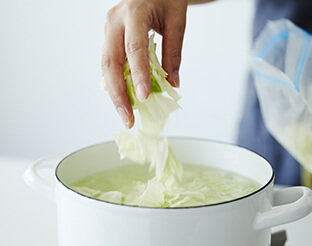 パラっと凍結した野菜
