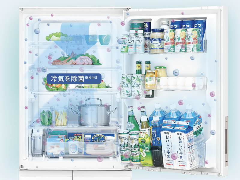 きれいな冷気が冷蔵庫全室を循環