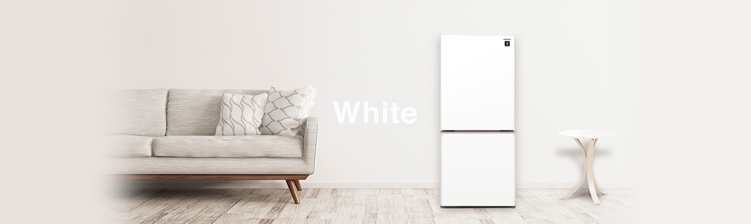 「家具」のような冷蔵庫WHITEクリアホワイト。SJ-GD14E-W