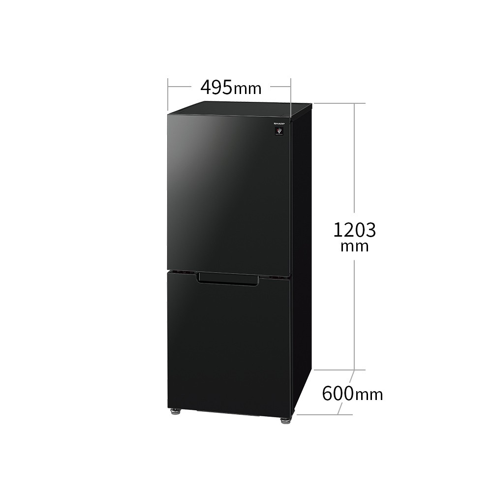 外形寸法図、幅495mm×奥行600mm×高さ1203mm
