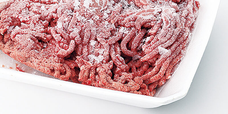 当社従来冷凍のミンチ肉の写真