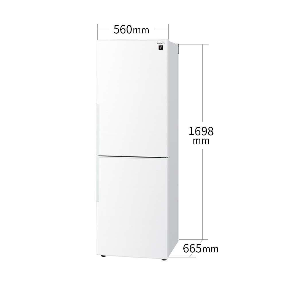 冷蔵庫:SJ-PD31J:外形寸法、幅560mm×奥行665mm×高さ1698mm