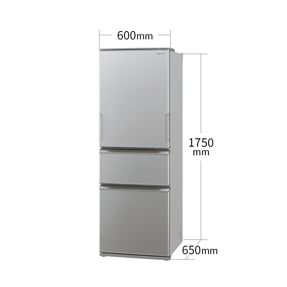 冷蔵庫:SJ-X370M:外形寸法、幅600mm×奥行650mm×高さ1750mm