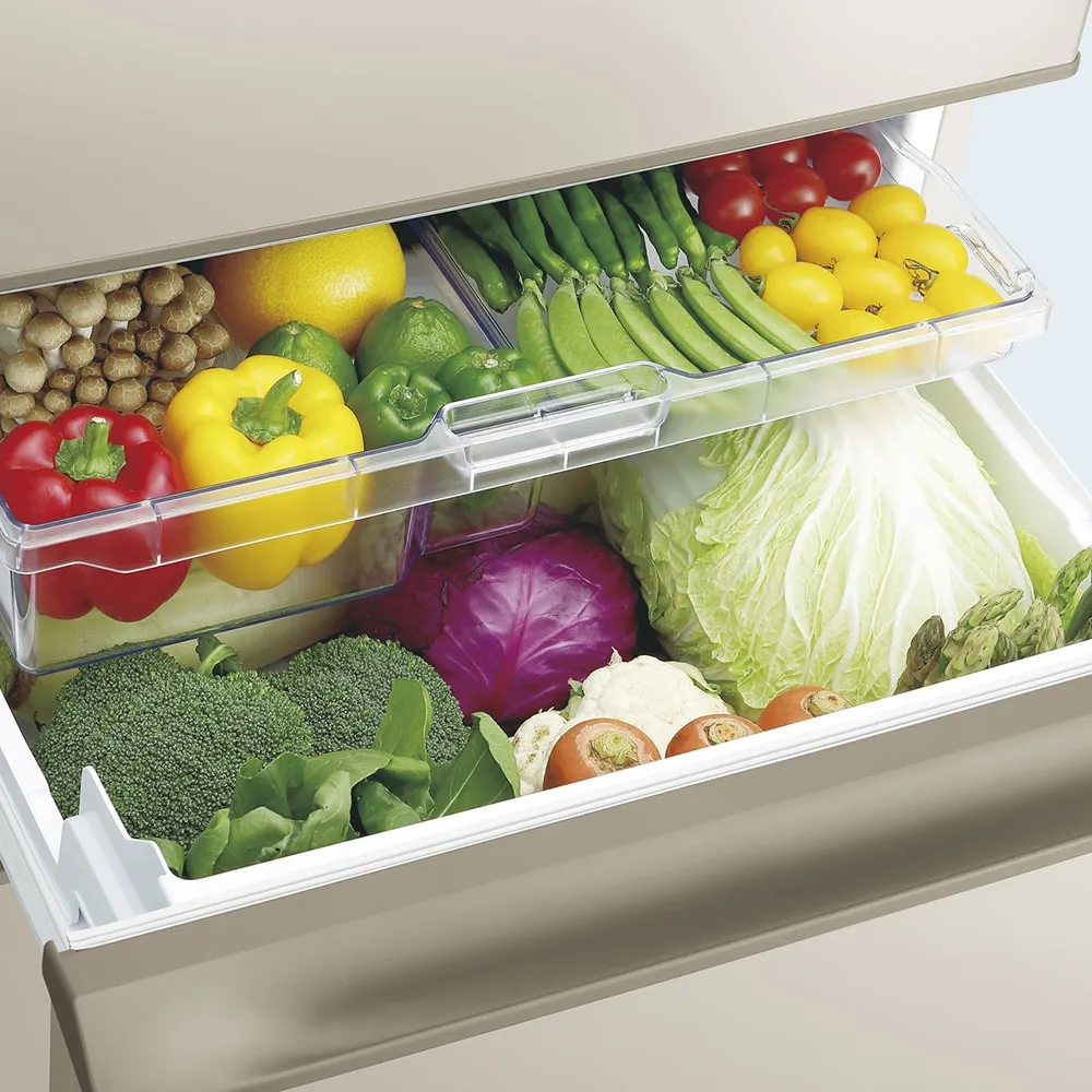 野菜室の深浅スライドケースイメージ