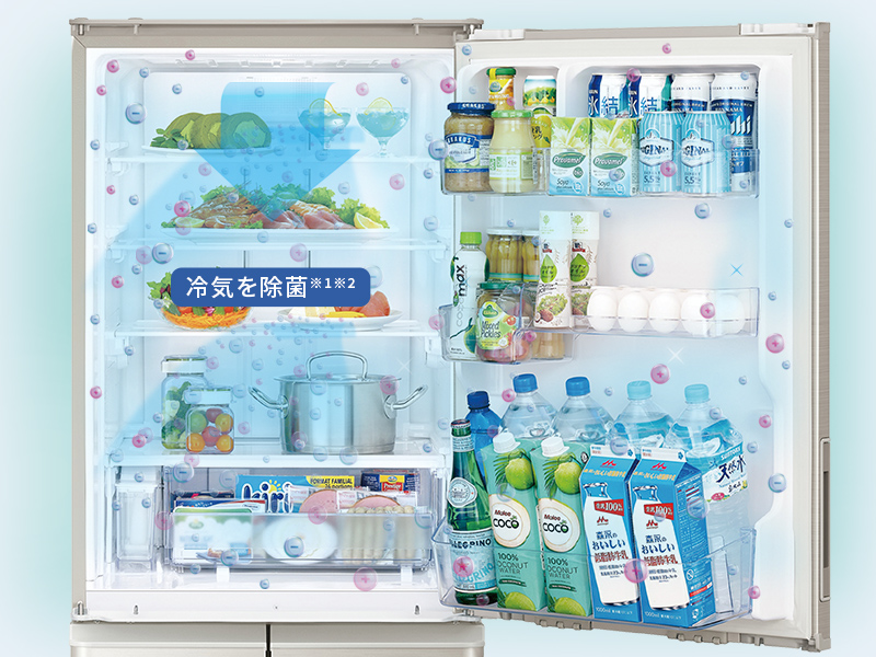 きれいな冷気が冷蔵庫全室を循環