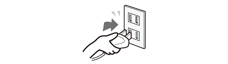 1:電源プラグをコンセントに差し込む