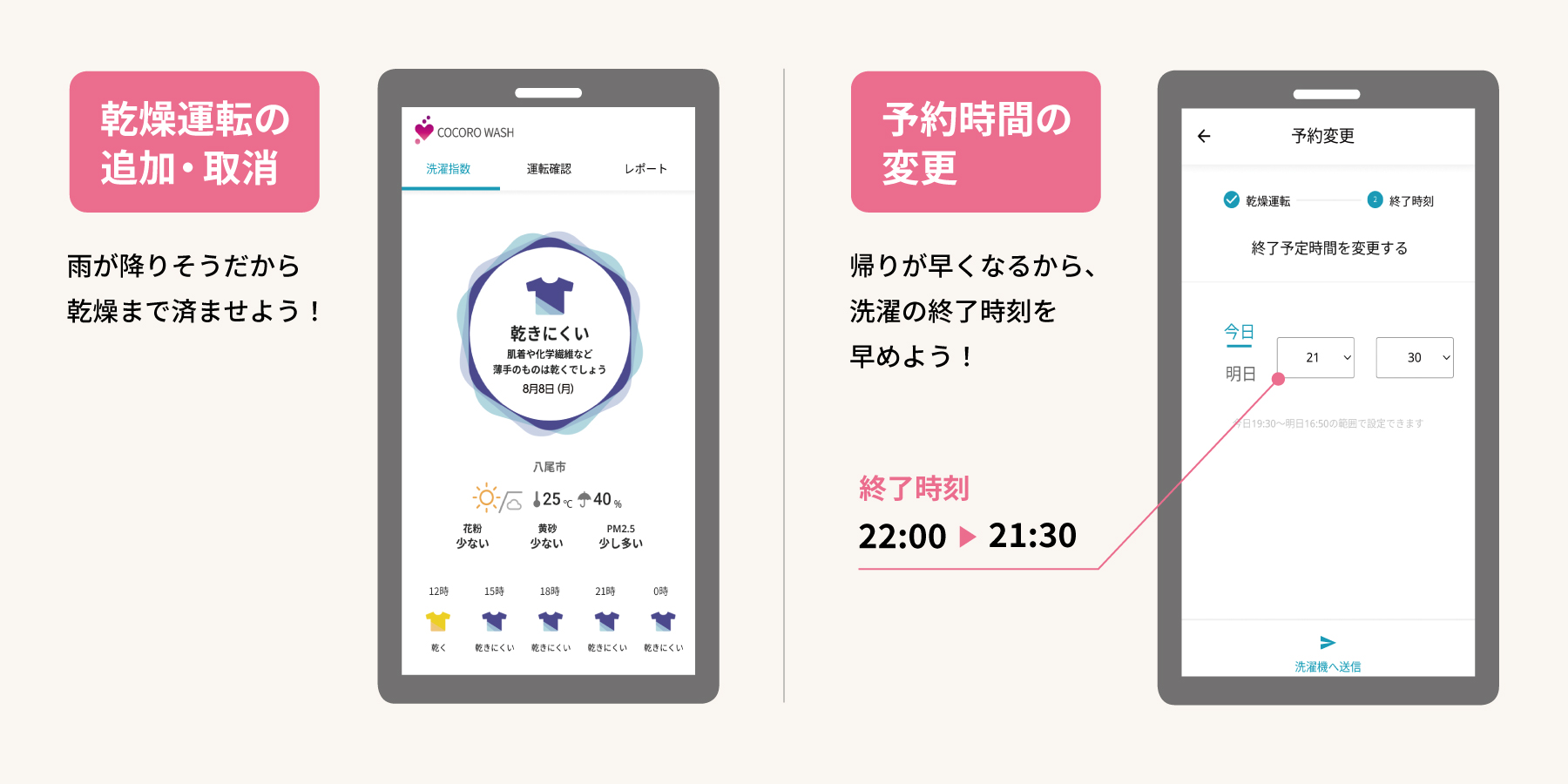 スマートフォンの操作画面