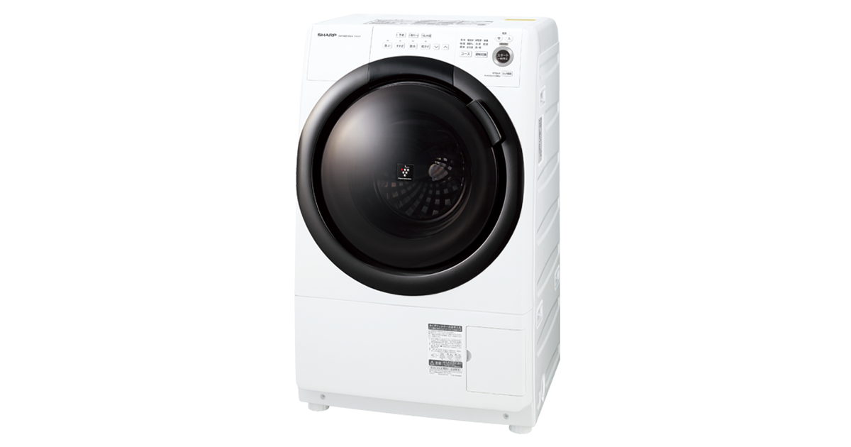 SHARP ES-S7F-WL WHITE ドラム式洗濯乾燥機-