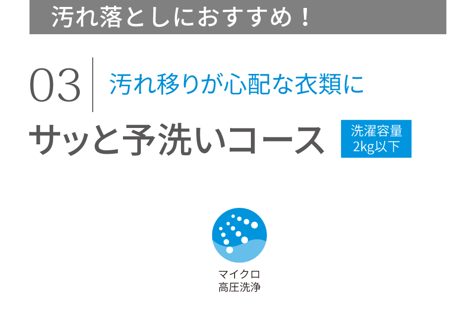 03サッと予洗いコース