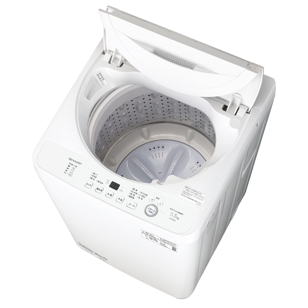 ドラム式洗濯乾燥機 ES-GE5K：-S（シルバー系・斜め上）