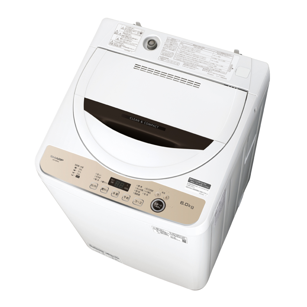 シャープ 洗濯機 ES-GE6GJ-W 6kg 2022年製 家電 Ap005 正規品販売