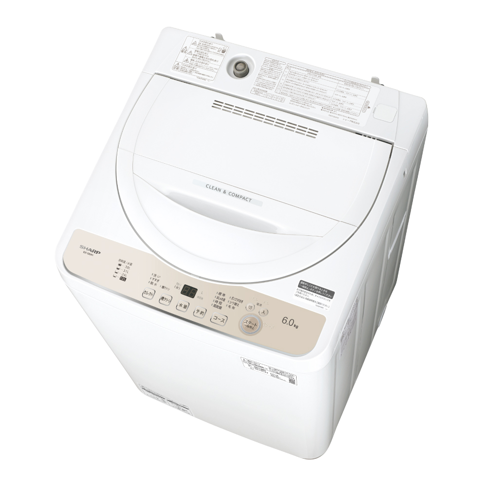 SHARP 6kg 全自動電気洗濯機(説明書付き)
