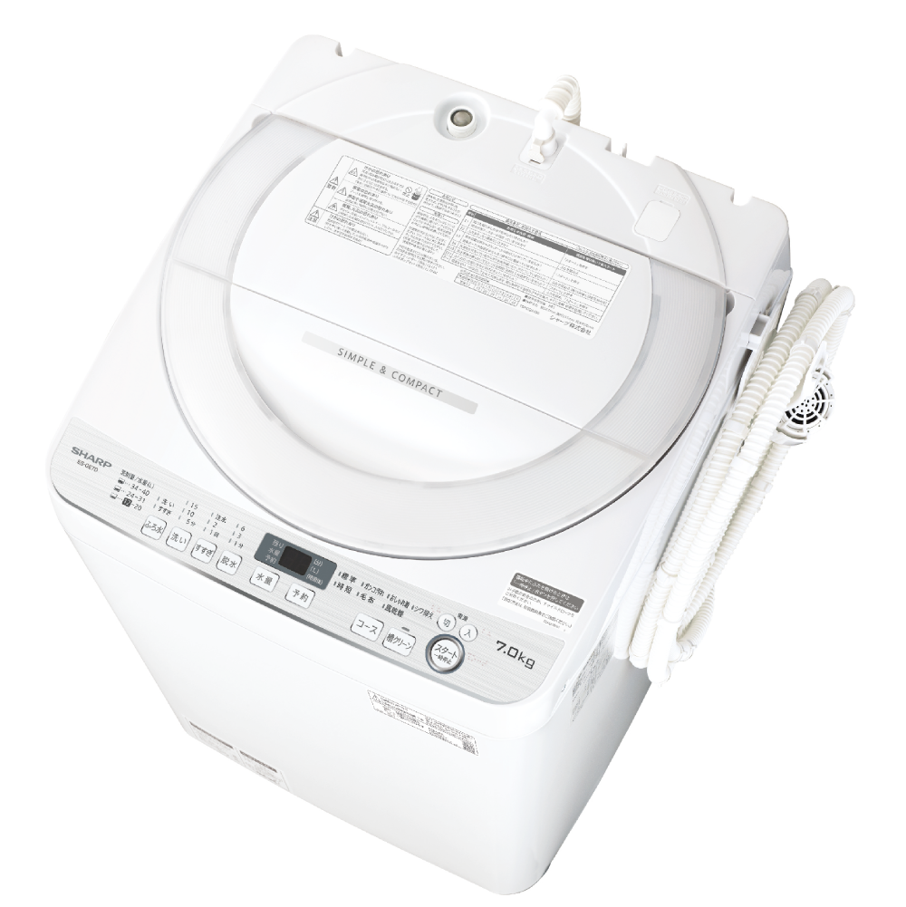 洗濯機 SHARP ES-GE7D-W 2020年製