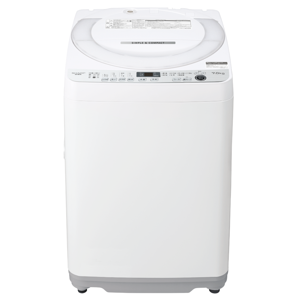 SHARP 洗濯機 ES-GE7E-W 7kg 簡易乾燥機能 家電 L595