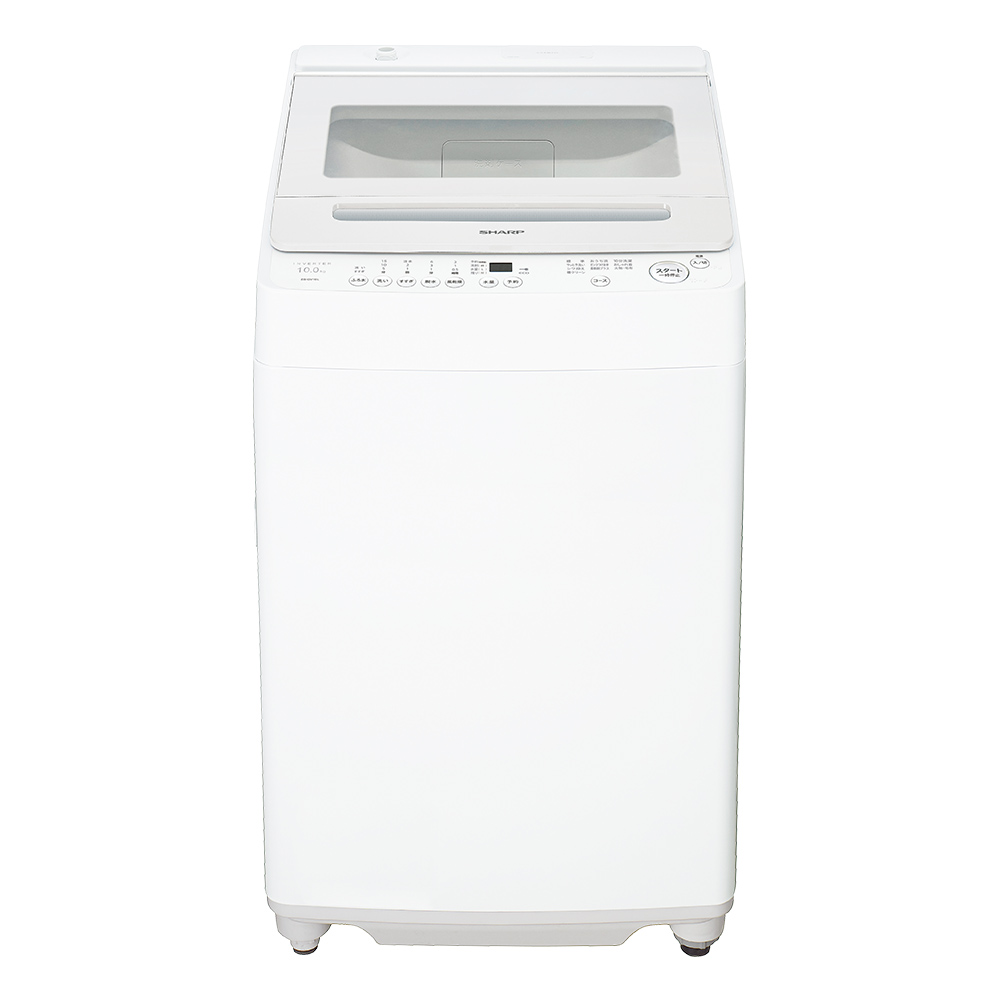 ドラム式洗濯乾燥機 ES-GV10L：-W（ホワイト系・正面）