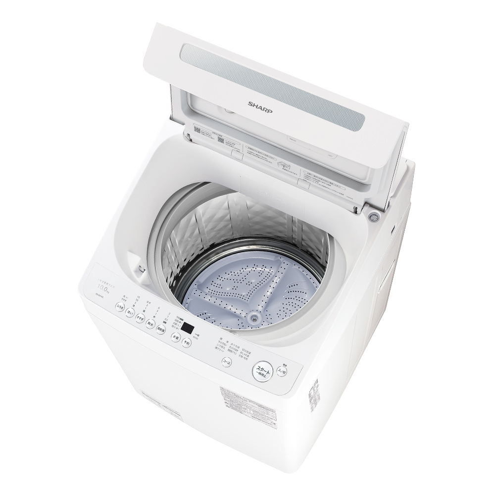 ドラム式洗濯乾燥機 ES-GV10L：-W（ホワイト系・フタ開閉）