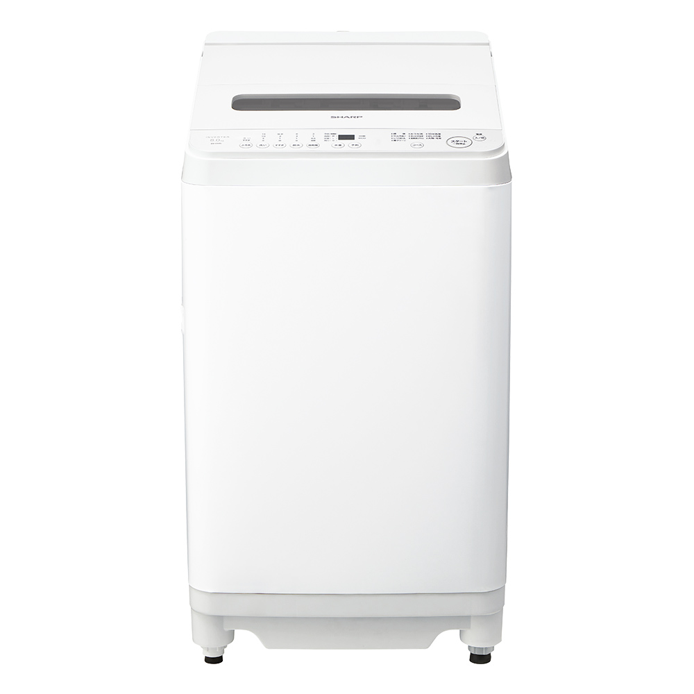 ドラム式洗濯乾燥機 ES-GV8L：-W（ホワイト系・正面）