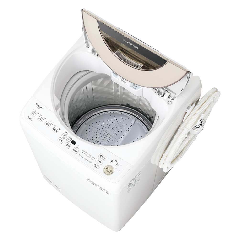 品数豊富！ 消毒剤美品 シャープ 全自動洗濯機乾燥機 ES-GV9F-N 保証付 