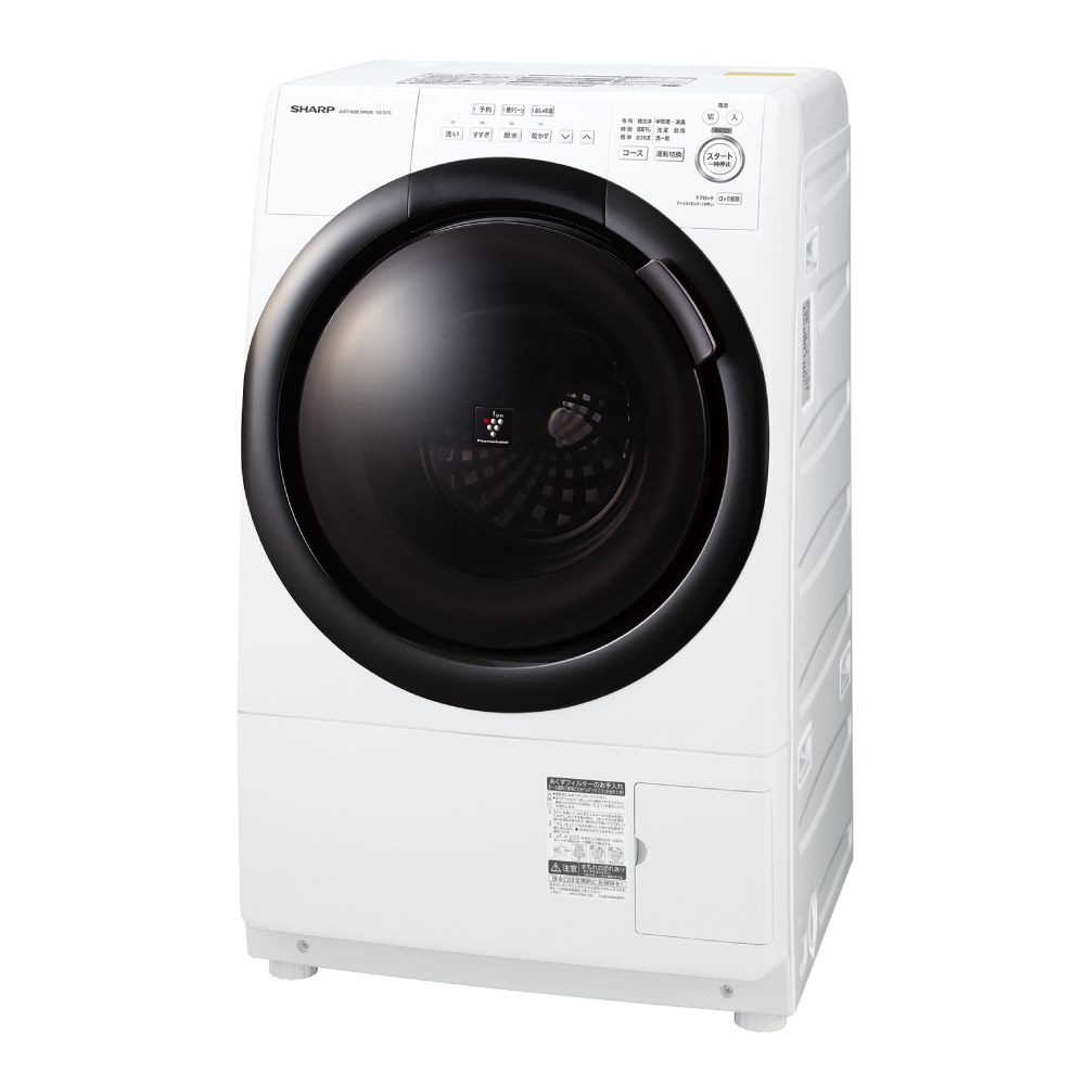 和風 SHARP ドラム式洗濯機 ES-S7G-WL WHITE