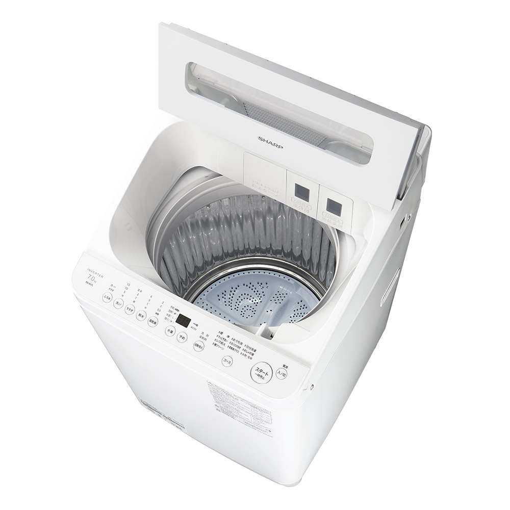 ドラム式洗濯乾燥機 ES-SV7L：-W（ホワイト系・フタ開閉）