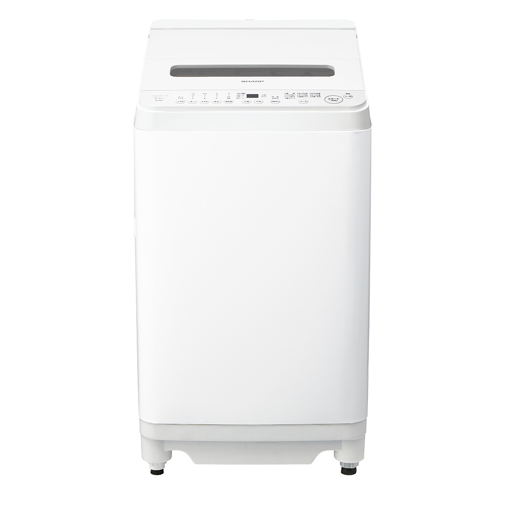 ドラム式洗濯乾燥機 ES-SV8L：-W（ホワイト系・正面）