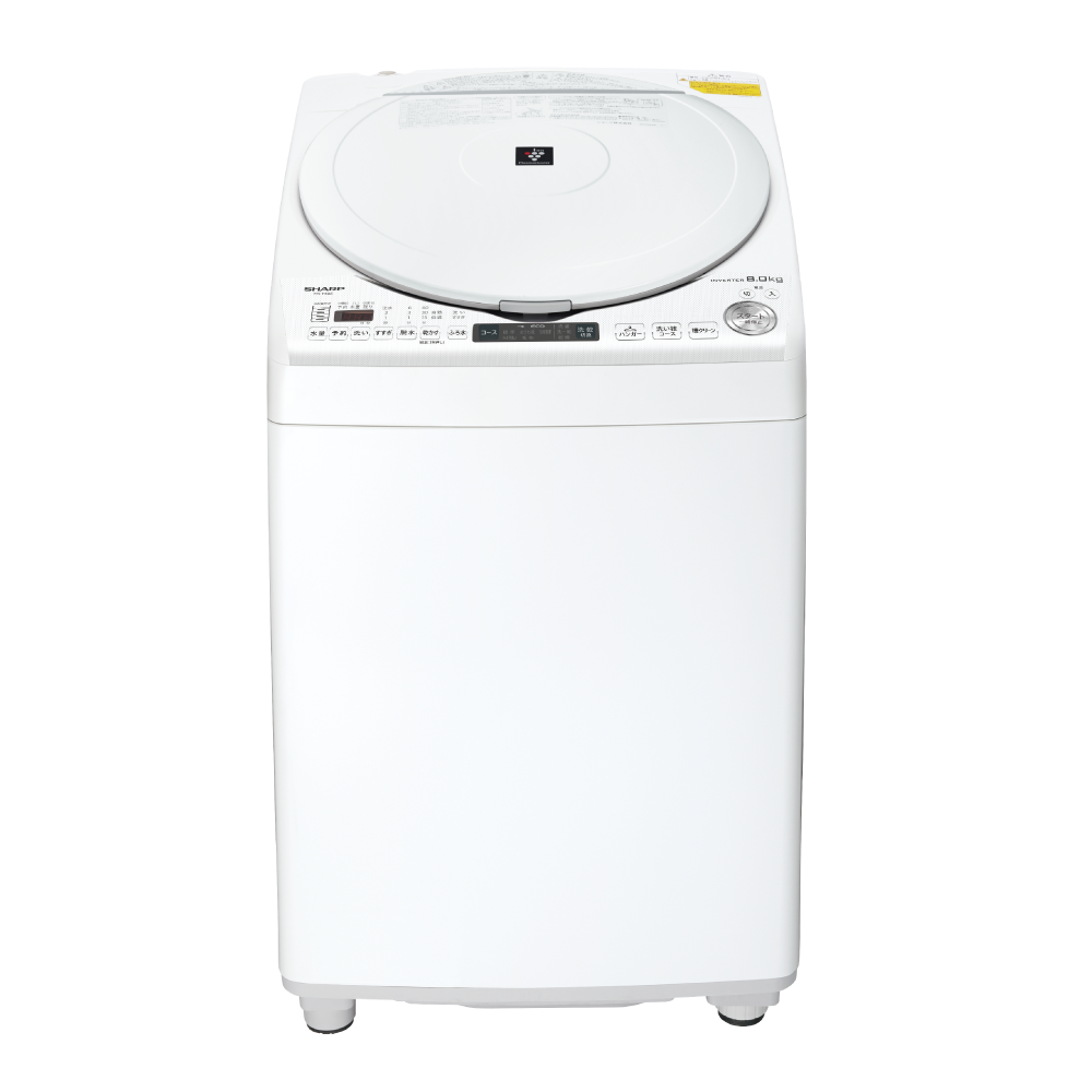 乾燥機能付縦型洗濯機 ES-TX8E-W-