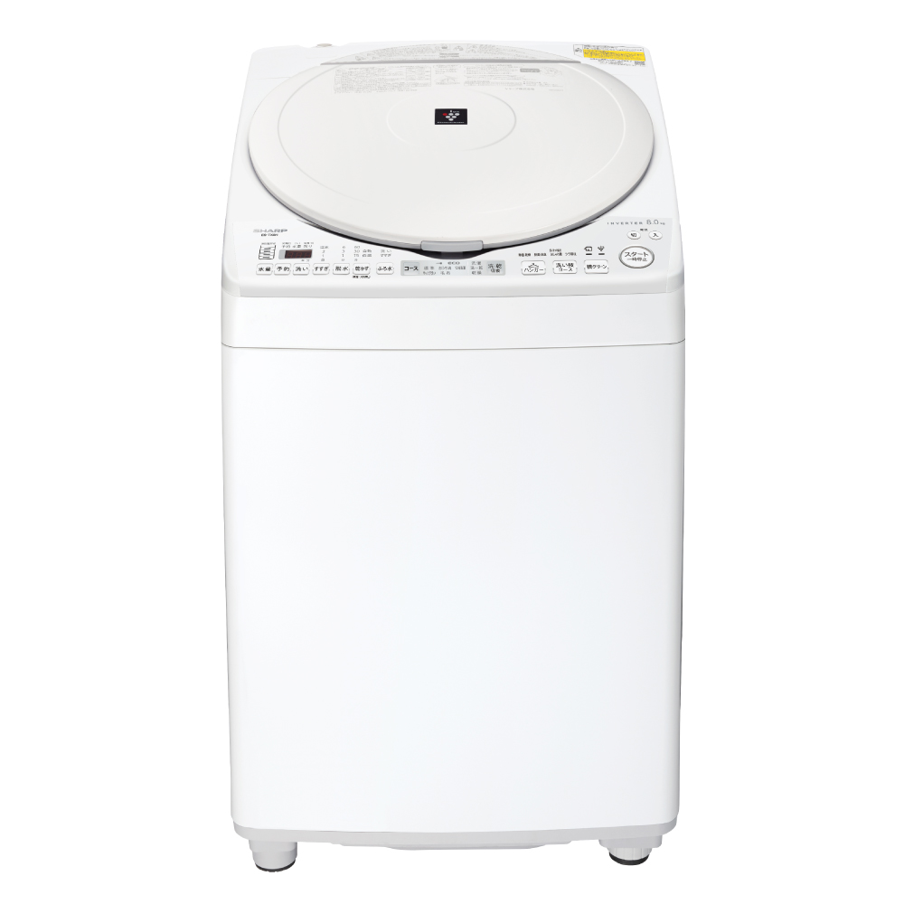 タテ型洗濯乾燥機:ES-TX8H:正面