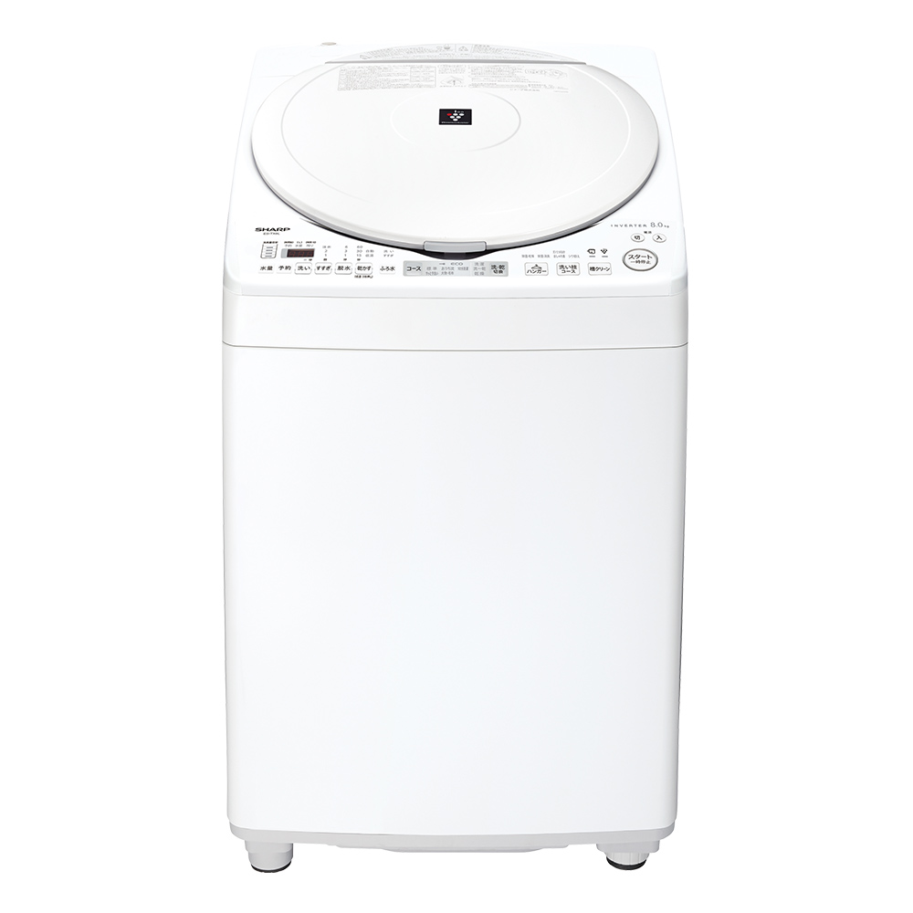 ドラム式洗濯乾燥機 ES-TX8L：-S（シルバー系・正面）