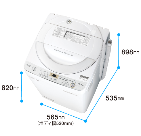 新生活応援　SHARP　6.0kg　全自動電気洗濯機　ES-GE6C