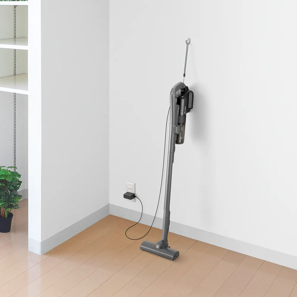 掃除機:EC-PT3:ストラップを利用することでフックに引っかけて収納