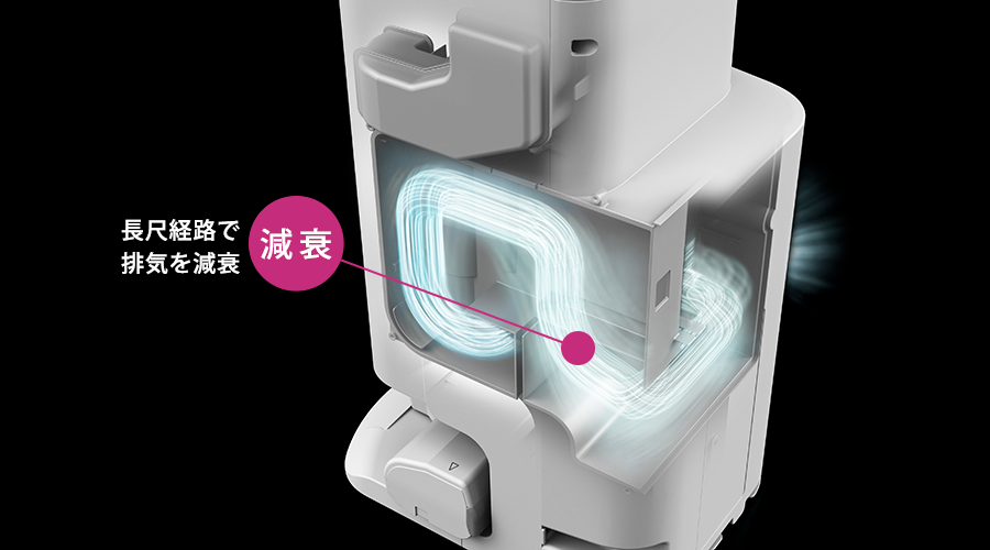 排気音低減構造のCGイメージ
