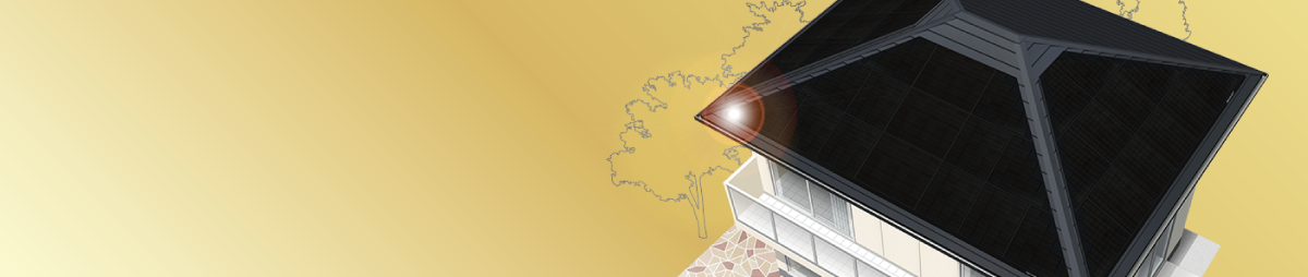 イメージ画像:シャープの家庭用ソーラーパネル、フラッグシップモデル「BLACKSOLAR ZERO」