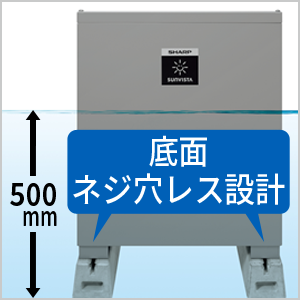 イメージ画像:万が一の浸水に配慮した蓄電池本体