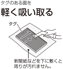 フィルターの下に新聞紙などを敷いて、お手入れしてください。
