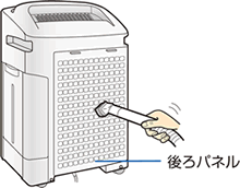 加湿空気清浄機背面図