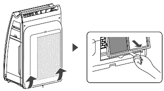 フィルターの取り付けかた(KI-JX75/KI-X75E6/KI-J75YX/KI-HX75 フィルターの取り付けかた(KI-JX75/KI-X75E6/KI-J75YX/KI-HX75