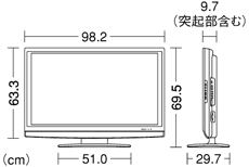 LC-40AE6 寸法図