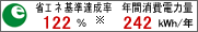 ȃGlB122@Nԏd͗242kwh/N