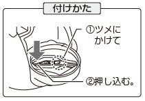 クリーニングブラシの付けかた