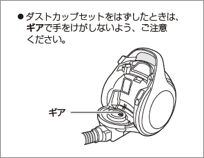 ダストカップセットのお手入れ(はずしかた・組み立てかた)(EC ダストカップセットのお手入れ(はずしかた・組み立てかた)(EC