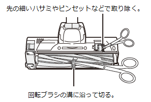 吸込口（回転ブラシ）のお手入れ（はずしかた・組み立てかた）（EC-A1R