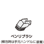 ベンリブラシ（梱包時は手元ハンドルに装着）